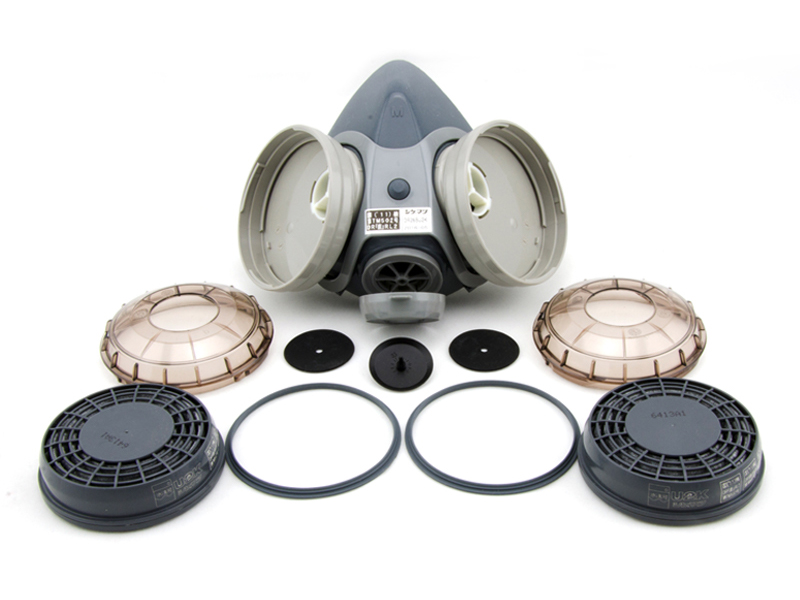 日本重松制作所DR28SU2K双滤盒防粉尘面具面罩熔接石材打磨船厂(图5)